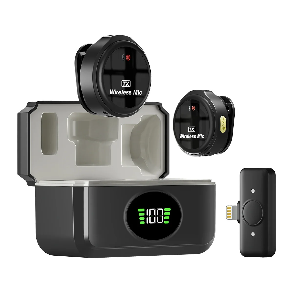 

Q8 New Model Wireless Lavalier Microphone Mobile Phone Live Streaming Radio with Charging Noise Reduction Accompanime