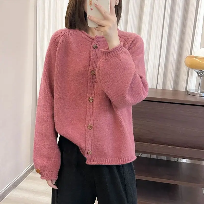 

Свитера Джемперы Кардиганы Женские вязаные женские из смеси модала с рюшами Обычная линия День святого Валентина Романтический стиль Soft Touch OL