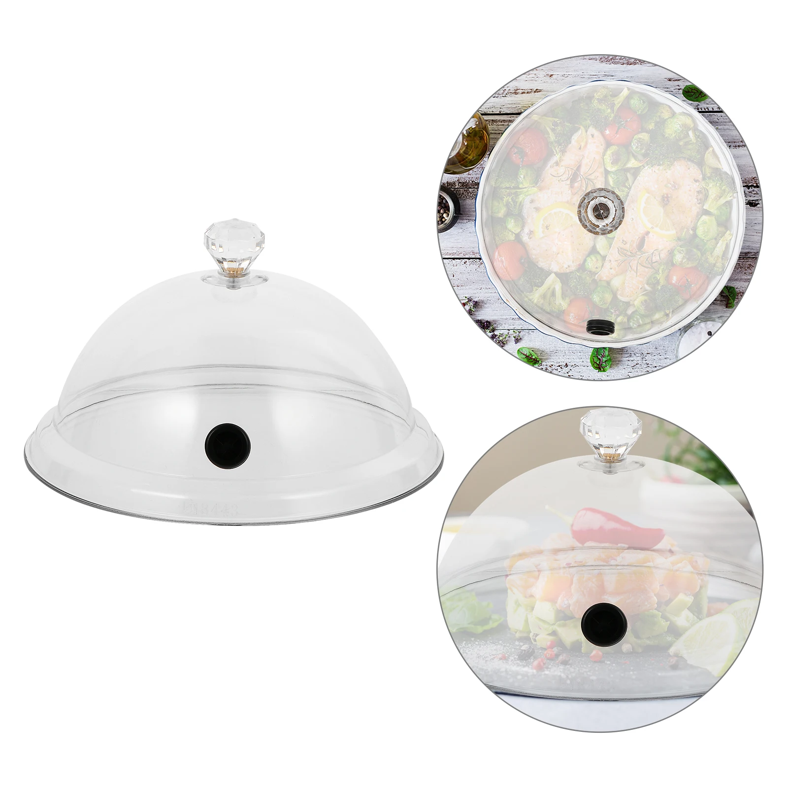 

1pc Cover Transparent Protective Cloche Dome for Food Snack Cake Wedding Home Use Sturdy Pollution Resistant