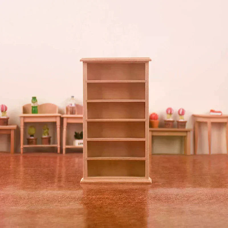 

1:12 Dollhouse Miniature Bookshelf Bookcase Model Storage Cabinet Locker Ornament Furniture Decor Toy