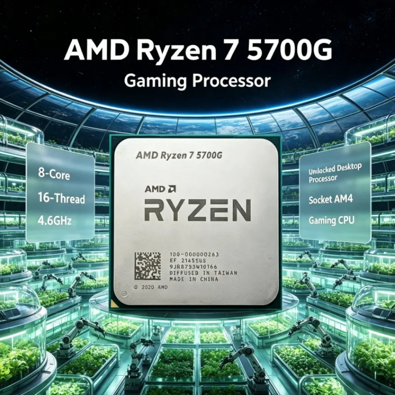 Ryzen R7 5700G Desktop CPU 100-000000263 7nm 4.6GHz Eight-Core Sixteen-Thread AM4 16MB L3