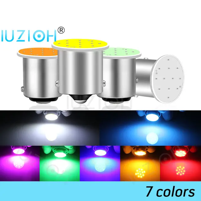 IUZIOH 2 sztuki COB Led 1156 żarówka 1157 BAY15D R5W S25 BA15S włącz hamulec wsteczny P21W P21/5W Park ogon zapasowy lampka sygnalizacyjna światła samochodowe