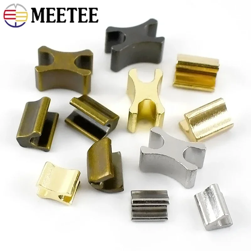 50/100Pcs Meetee 3# 5# Metal Zipper U Stopper Repair Kit Zips Tail Clip Non-slip End Locks DIY Tailor Tools Sewing Accessories