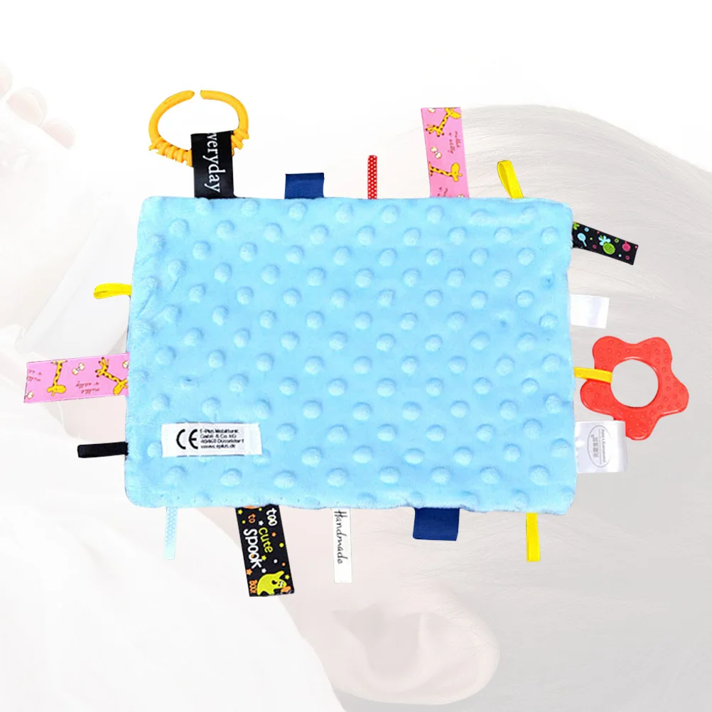 Toalha para apaziguar recém-nascidos, tecido macio e confortável, auxílio para dormir para bebês, treinamento cognitivo de cores, máquina lavável, presente para bebês