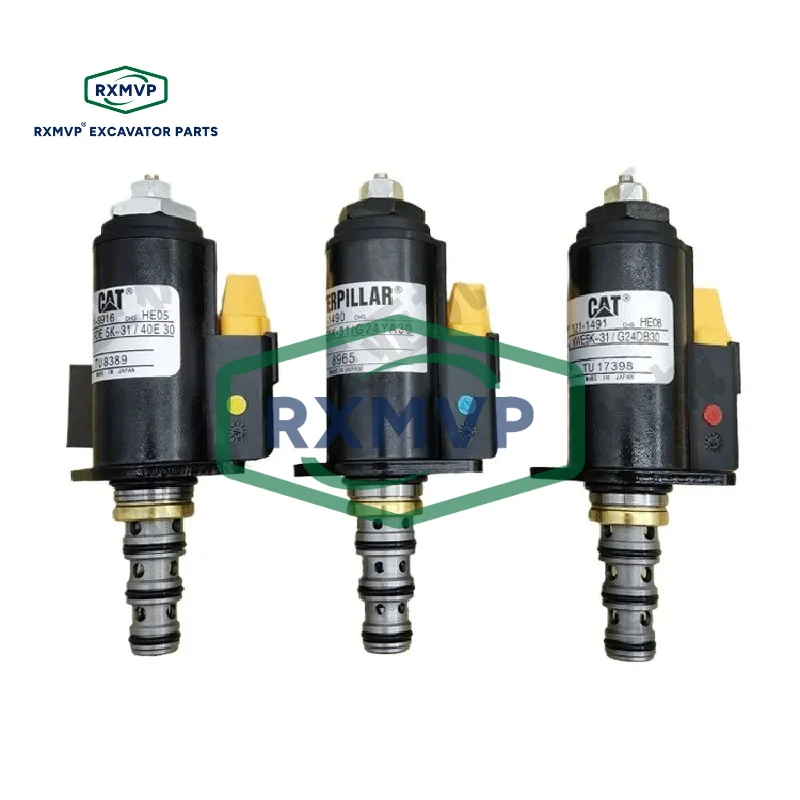 For Caterpillar Cat 312 320 323 325b/c/d Safety Lock Rotary Hydraulic Pump Proportional Solenoid Valve Excavator Accessories