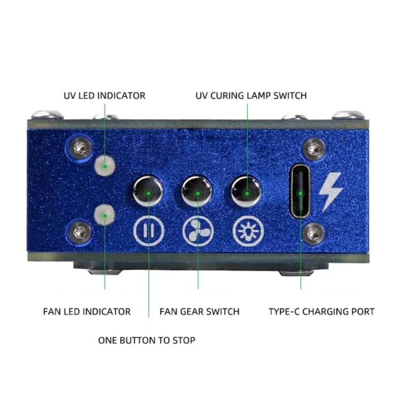 

Вентилятор для охлаждения и отверждения электроники, 10000 об/мин, 1200 мАч, для эффективного рассеивания электрического тока, и