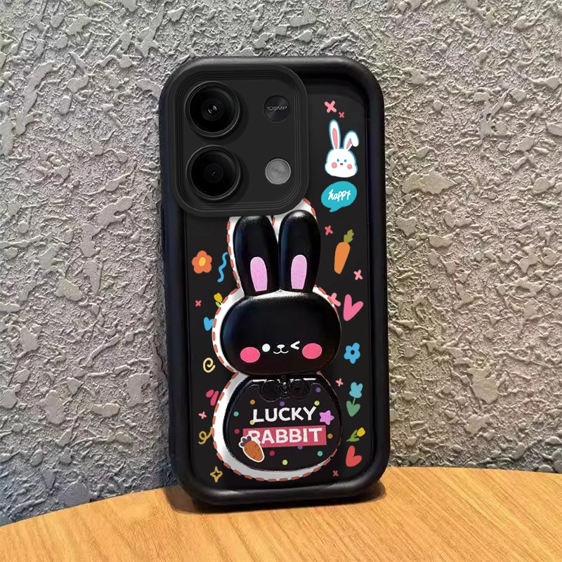 

Note 13 Чехол-браслет с милым кроликом и небесным глазом для Xiaomi Redmi Note 12R 13 12S 13Pro 12Pro 13R 14Pro 14 13ProPlus 14S Cover