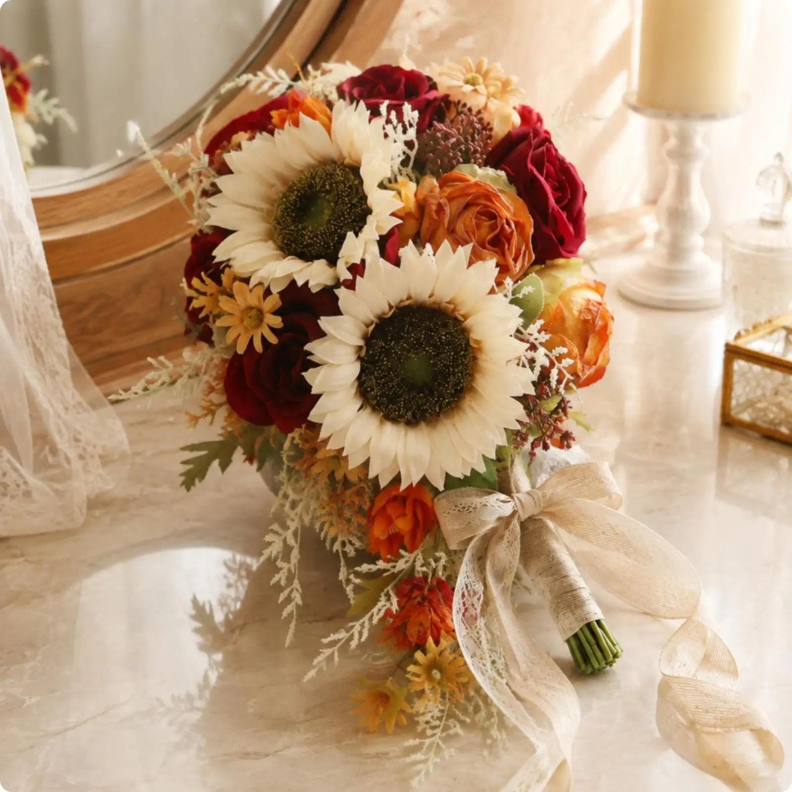 bouquet-de-mariee-en-fleurs-de-soie-en-forme-de-goutte-d'eau-style-fleur-jaune-avec-rubans-trainants-pour-seance-photo-de-mariage