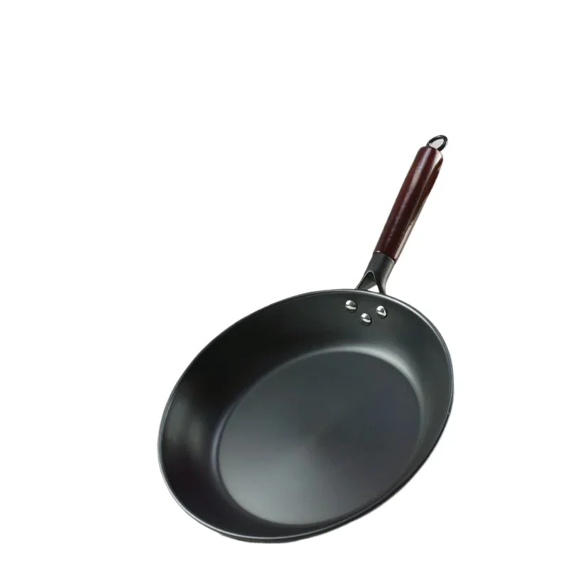 

Frying Pan Uncoated Non-stick Iron Pan Blue Seasoned Cooking Pot Steak Omelette Pancake Kitchen Cookware