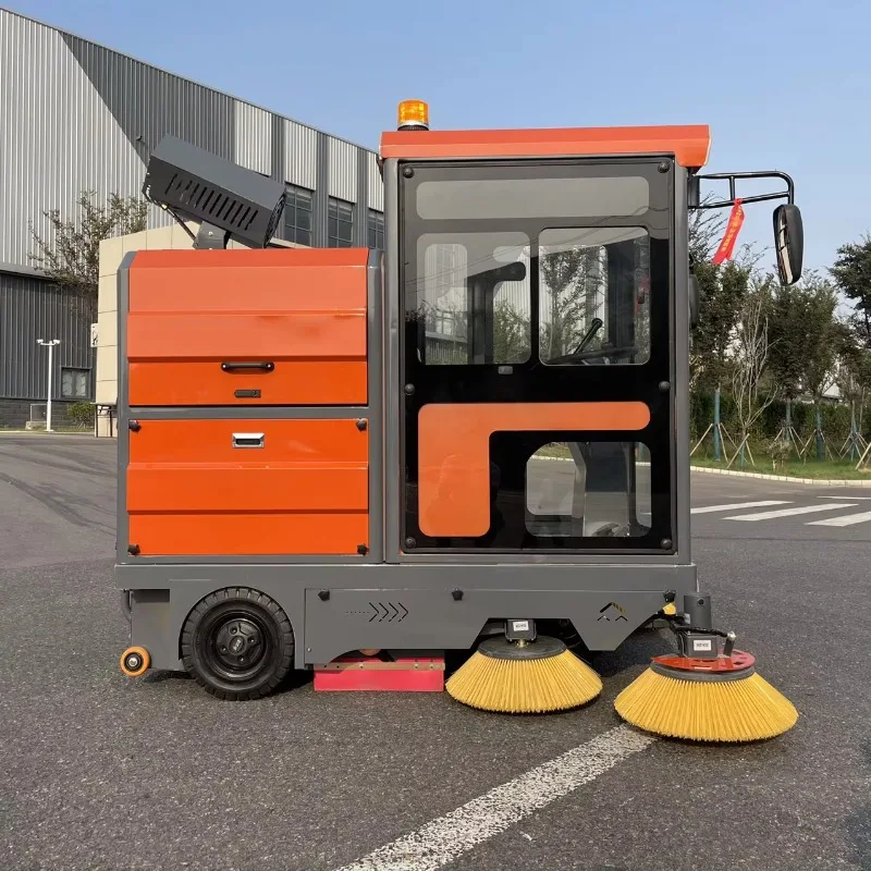 Durable High Power Road Rotary Sweeper with Motor Engine Automatic Floor Sweeping and Water Spray Function