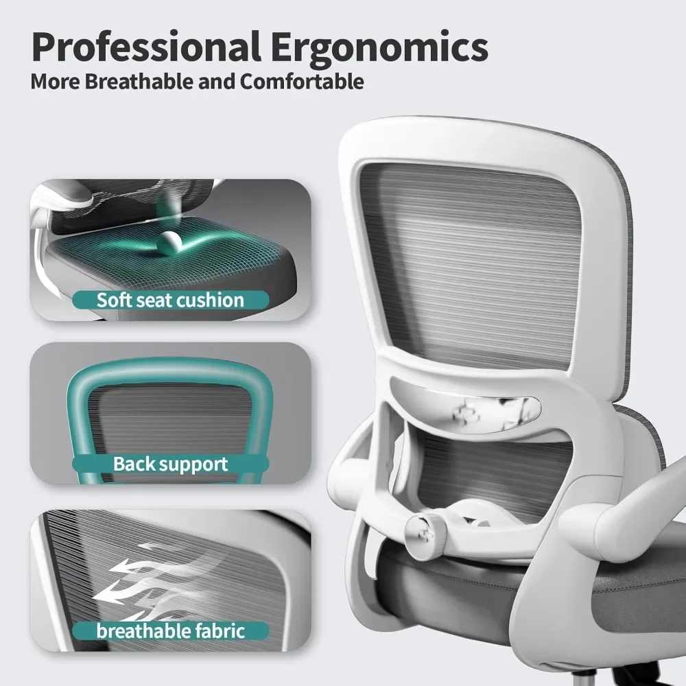 Office Chair - Ergonomic Desk Chair with Adjustable Lumbar Support, Mesh Computer Chair, Executive Chair for Home Office