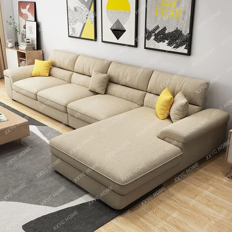 K  fabric sofa size apartment removable and washable simple sofa