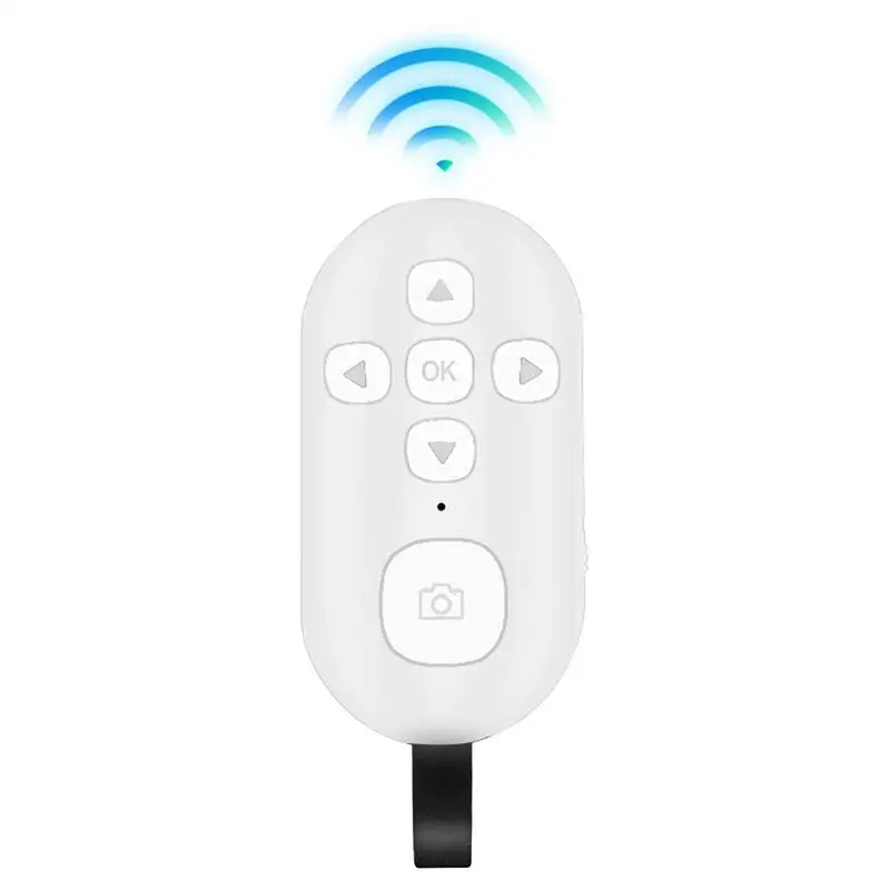 กล้องชัตเตอร์ระยะไกลไร้สายกล้องชัตเตอร์ Selfie ปุ่ม Clicker แบตเตอรี่ลิเธียมแฮนด์ฟรีเทคโนโลยีรูปภาพวิดีโอ