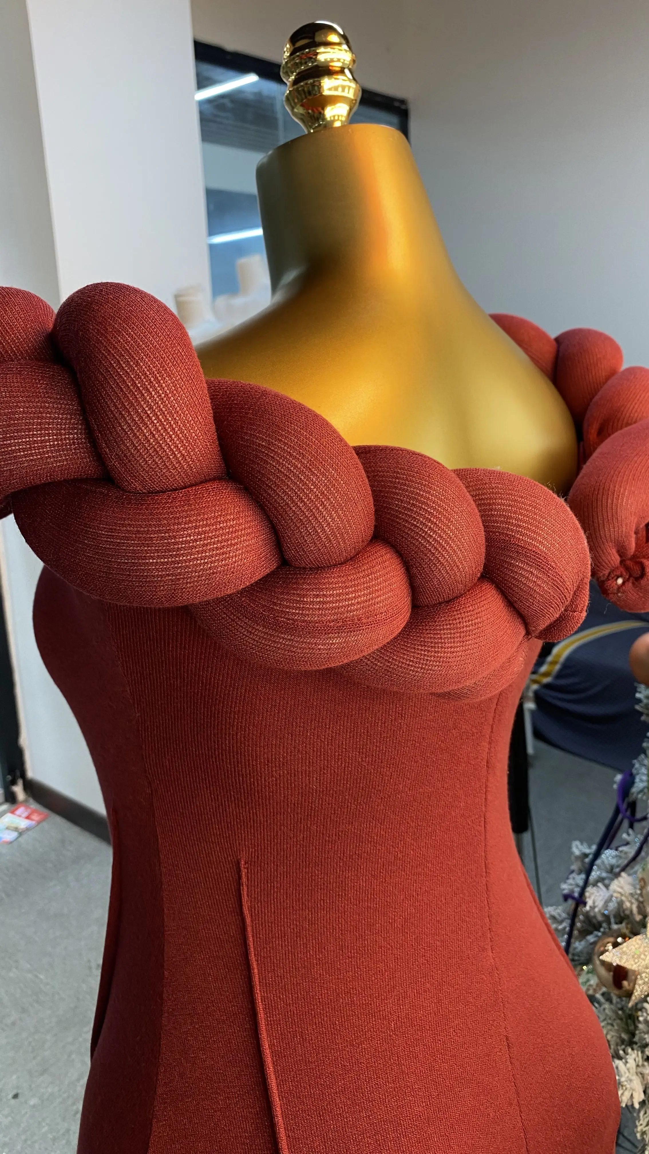 فستان نسائي أنيق بلون سادة بقصة ضيقة بدون حمالات وخصر عالي أنيق طراز جديد-GZXX077 #2