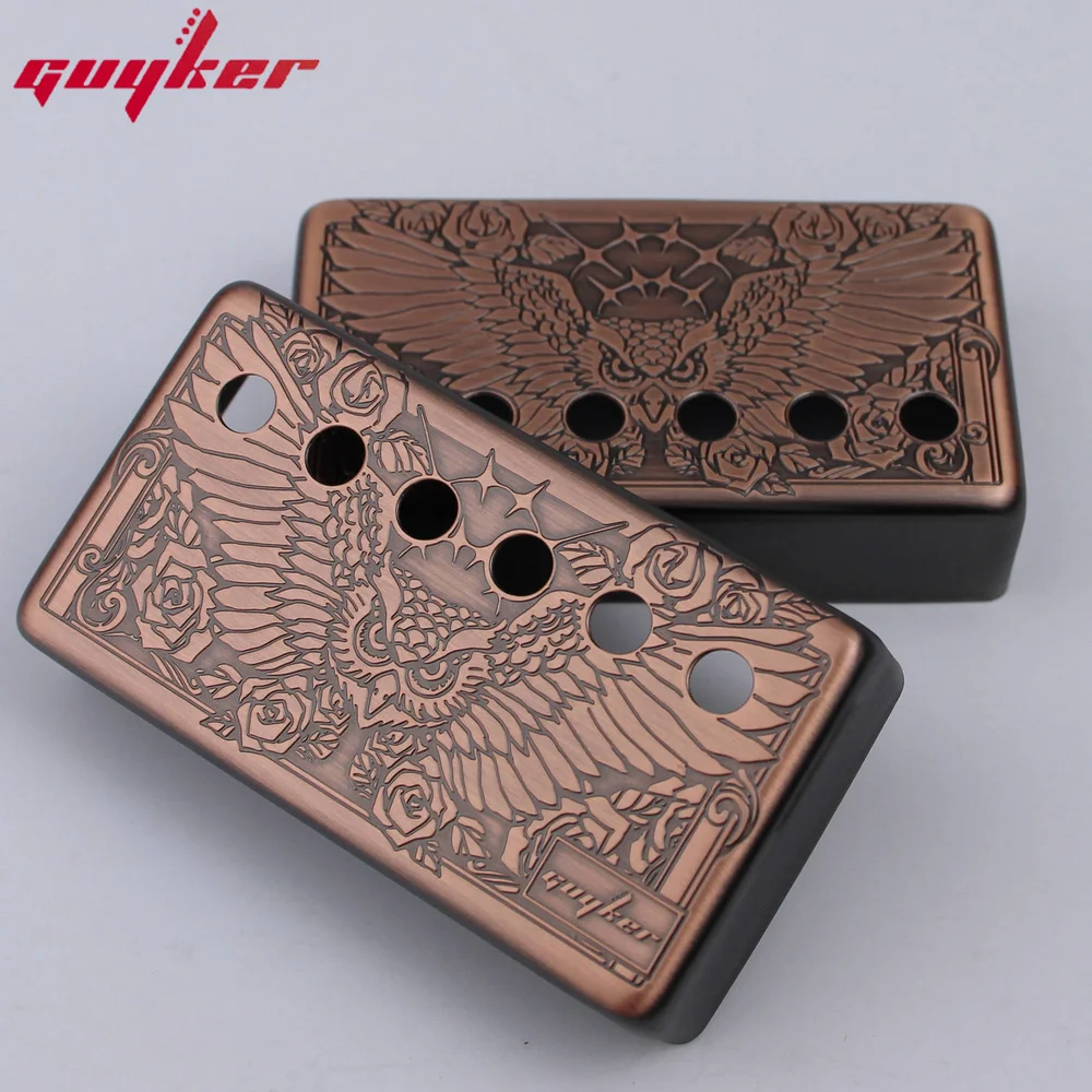 1 Set Humbucker Guitar Pickup Covers Cupronickel Material Eagle Surface for LP Guitar Parts 50 52MM