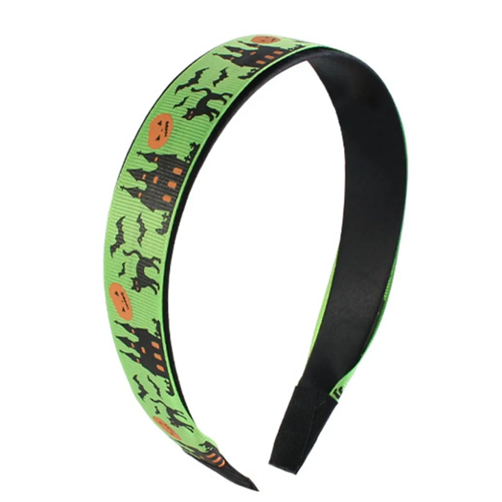 

Horrible Skull Head Headband Halloween Decor Gothic Halloween Hair Hoop Festival Wear Bat Ghost Bat Print Hairband