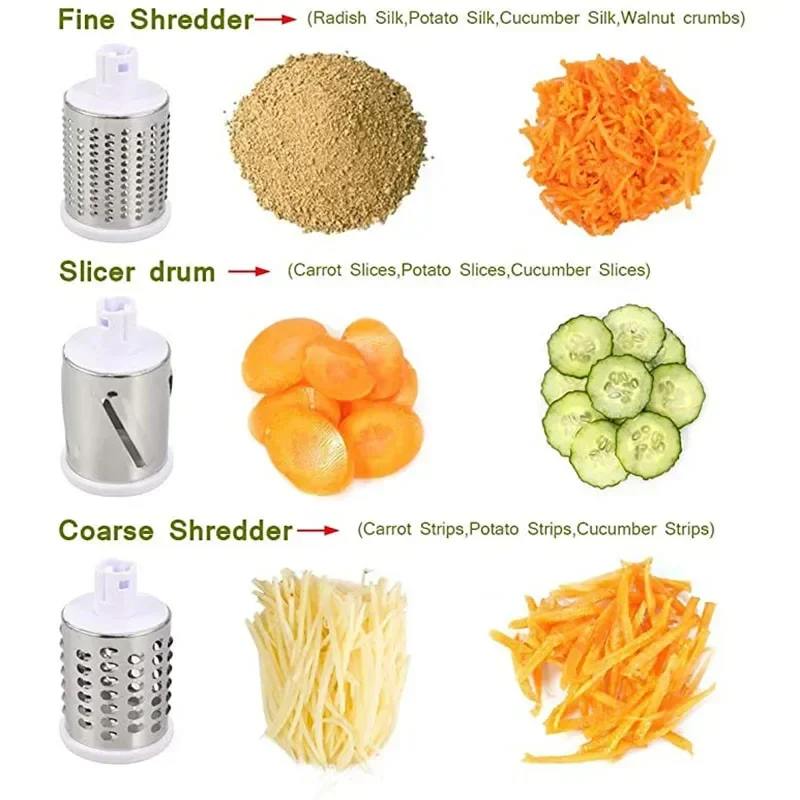 Multifunctional Vegetable Cutter Round Slicer Kitchen Roller Gadgets Tool Chopper Potato Carrot Cheese Shredder Food Processor