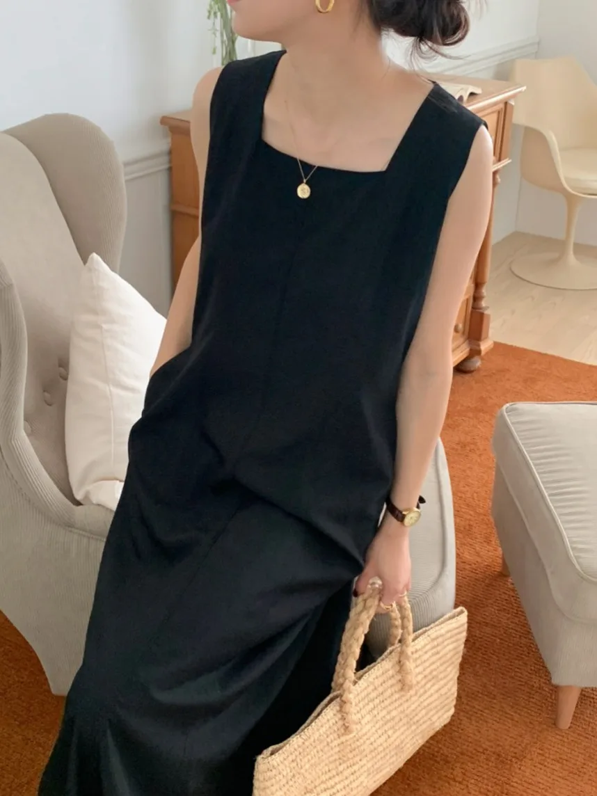 Prosta Długa Wąska Bawełniana Lniana Kamizelka Dr Dojazdy Do Pracy Lato Sezon Średniej Długości Linia A Sylwetka Kolor Wzór