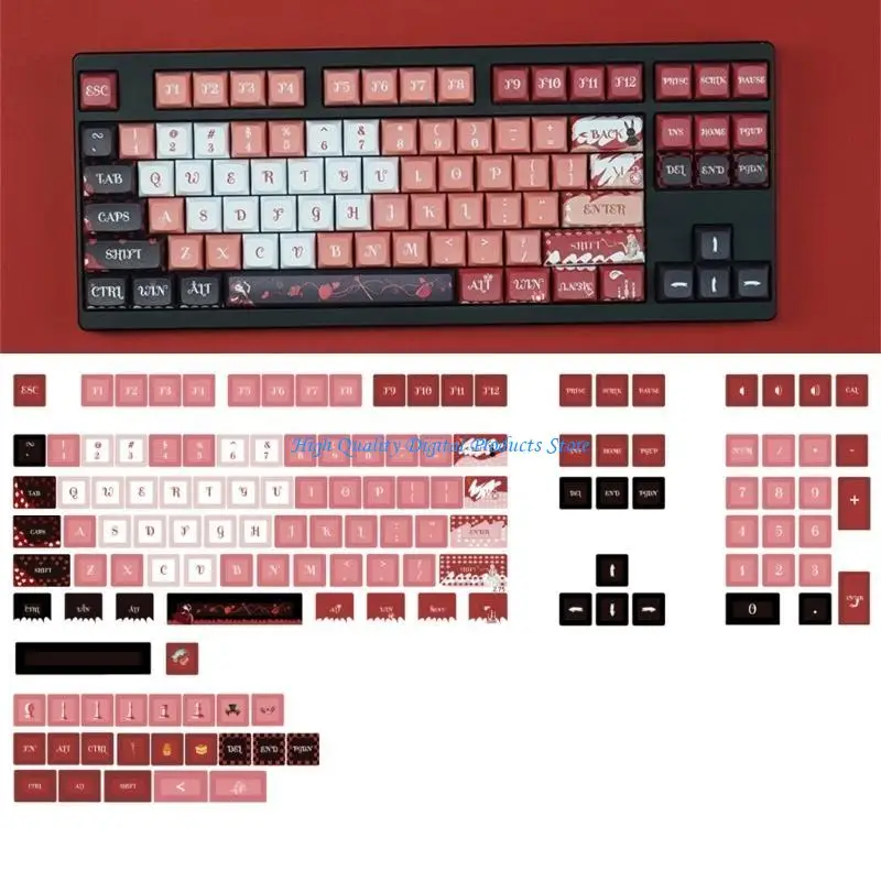 

U2JE XDA Профиль Клюки Клюки Alicetheme PBT Keycap 130pcs Полный набор sublimationprocess для Crosscore Mechanical Keyboard