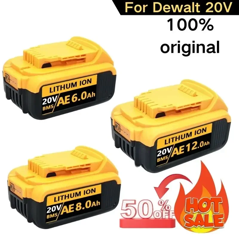 DCB200 20V Battery Compatible with dewalt power Tools 18V 12Ah rechargeable electric tool Lithium batteries 20V 18Volt 18v 12Ah