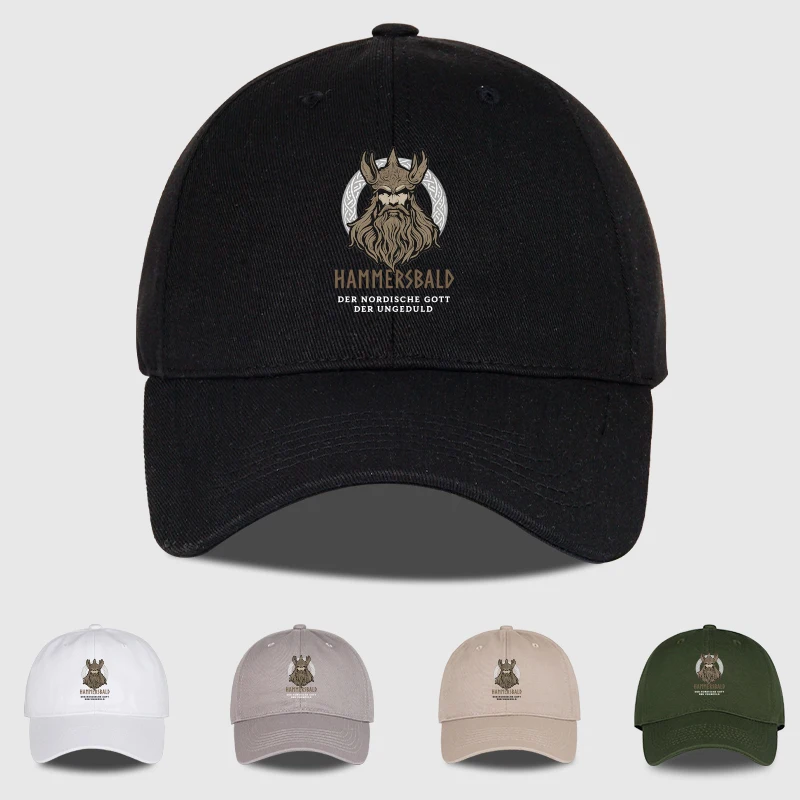 

Бейсболка с принтом Hammersbald, мягкая, удобная, легкая, дышащая, регулируемая, в стиле ретро викингов, смелая и модная