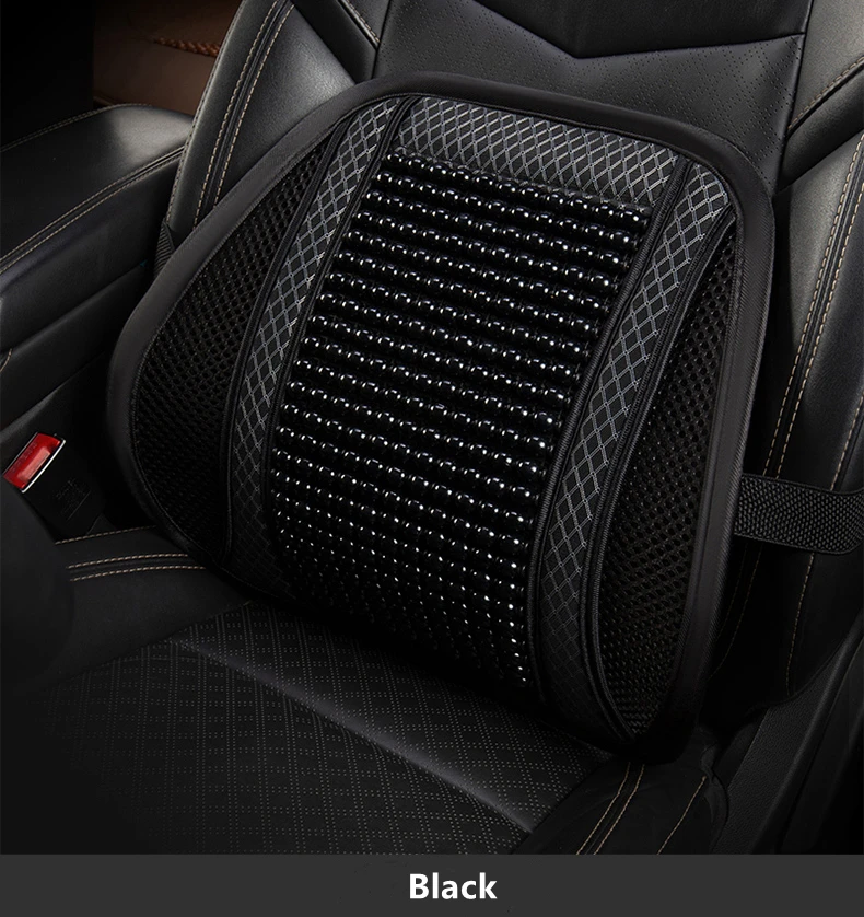 Car Seat Cushion Summer Cool Cushion Single Piece of Wood Beads Summer Breathable Cushion Ventilation Cold Four Seasons Availabl