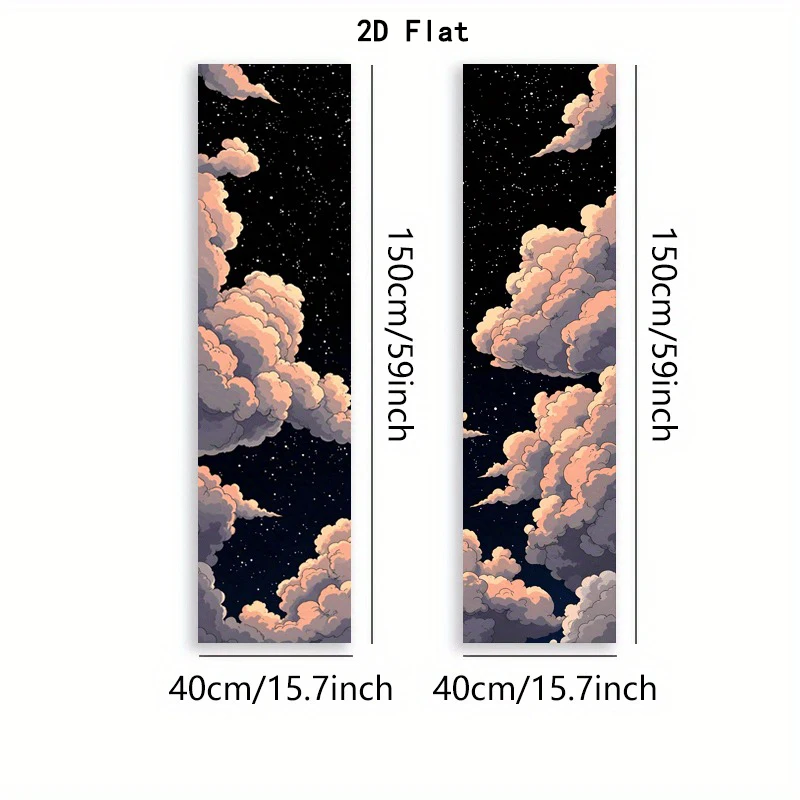 1PC Mysterious Starshine Vertical Tapestry Pink Clouds Background Cloth Tapestry Wall Hanging For Living Room Bedroom Home