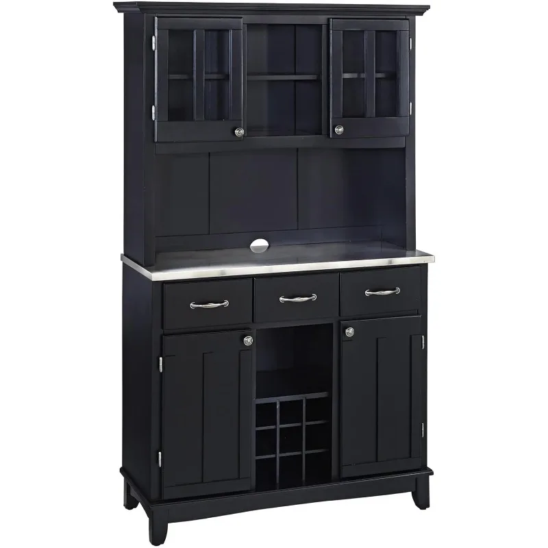 homestyles Server sideboards-buffets-credenzas, Hutch, Black