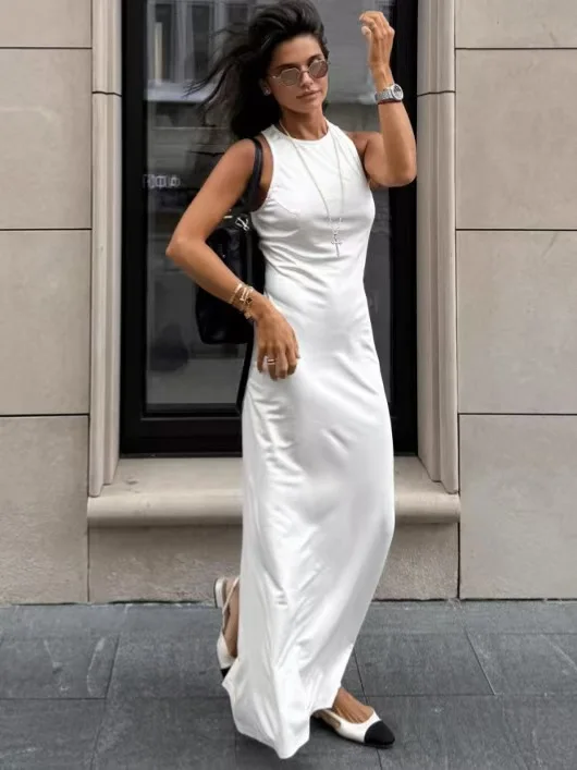 تنورة Faionable بقصة ضيقة مستديرة Ne مثيرة بشق Dr للسيدات صيفية طويلة Dr l تنورة على شكل حرف a Sle No Sve A-Word #1