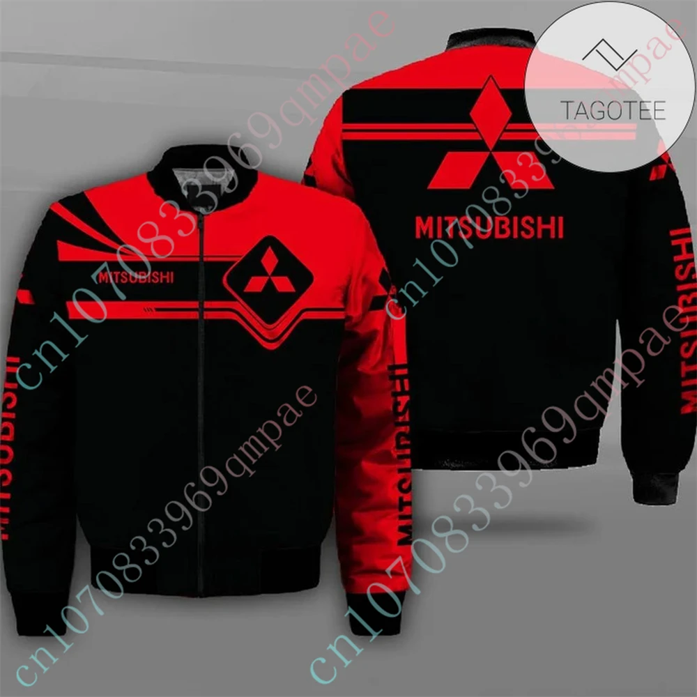 

Mitsubishi Clothing Bomber Jacket Techwear Baseball Uniform Harajuku Parkas Windbreaker Thick Coats Jackets For Men Custom Logo