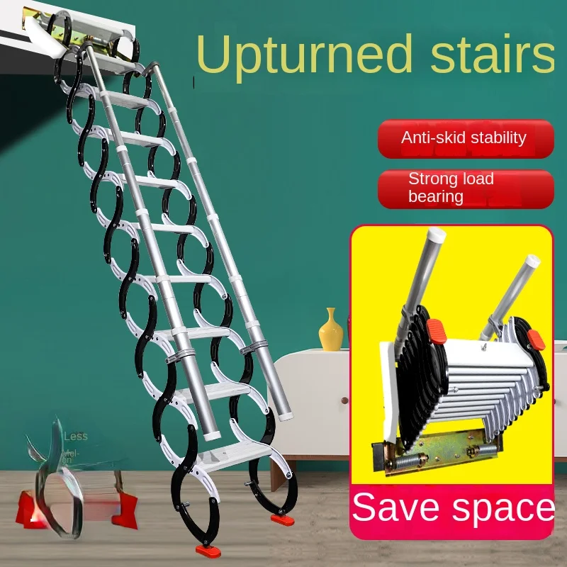 Retractable Staircase Household Ladder Customized Lifting Indoor and Outdoor Invisible Electric Folding Simple Stretch Pull