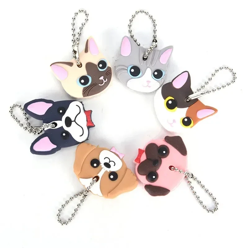1/2/3/4pcs Cartoon Key Protective Case Cover For Key Control Dust Cover Holder Organizer Home Accessories Supplies