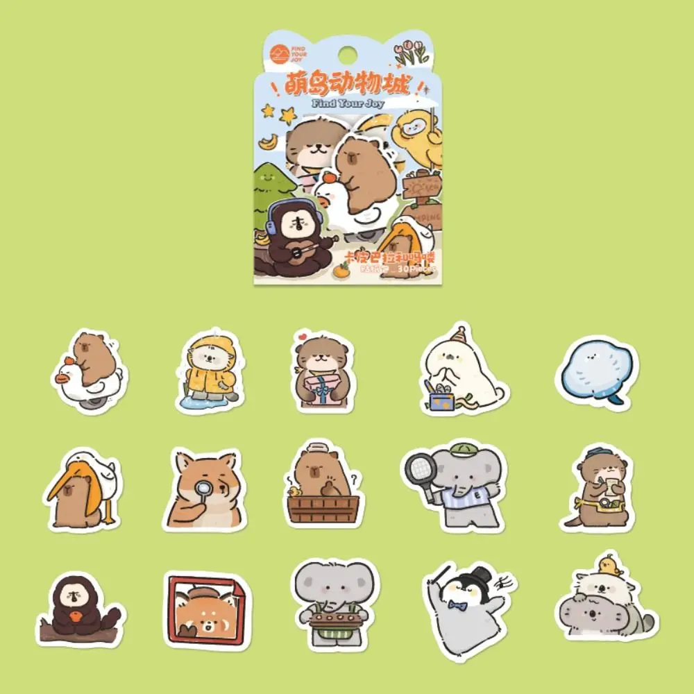 Adorável lontra bonito capivara adesivos engraçado moda criativa panda vermelho adesivos kawaii diy dos desenhos animados coala adesivos decalques de bagagem