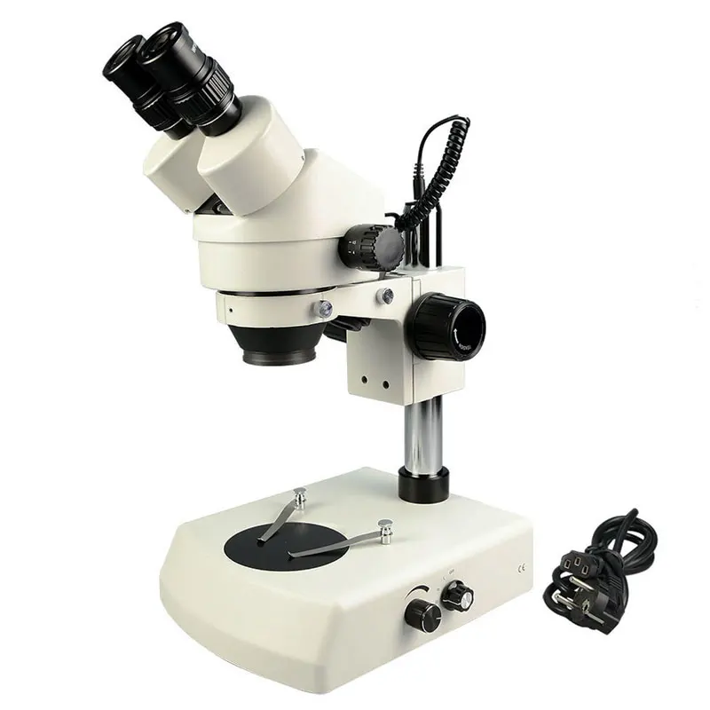 7X-45X Binocular Stereo Microscope 1:6.4 Zoom Halogen Illuminated Industrial Microscopio Mobile Phone Repairing PCB Soldering