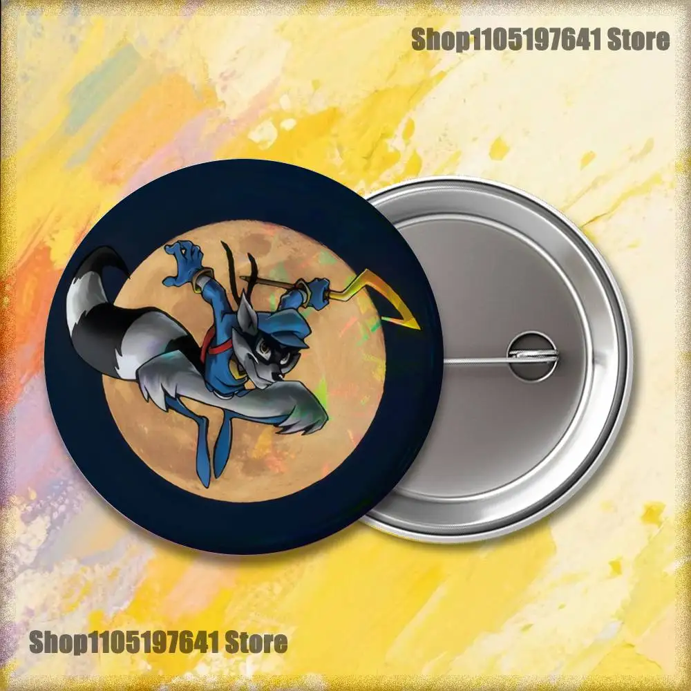 Game Sly C-CooperS Badges Button Round Creative Pin Brooch Badge Bag Decor Accessories Fans Collect Friends Gifts