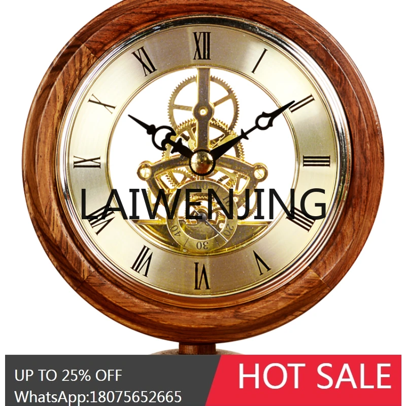 

RWJ Hanshi Clock Rosewood Decoration Small Desk Clock Chinese Study Creative Small Desk Clock