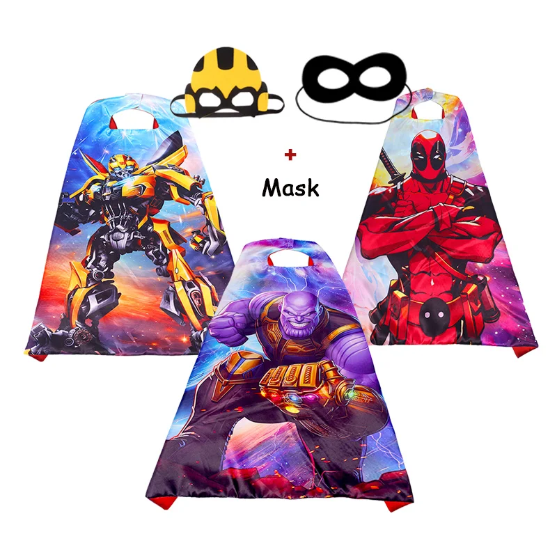 SuperHero Capes for Kids and Masks Superhero for Boys Girls Cosplay Birthday Party Gift