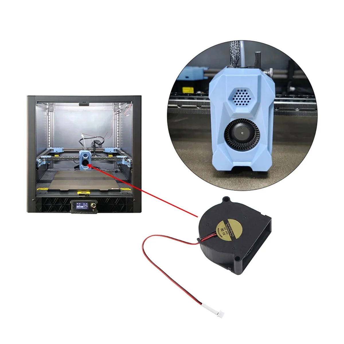 

A53TT For SV08 5020 Double Ball Cooling Fan Fast Cooling and Silent Fan for SV08 3D Printer