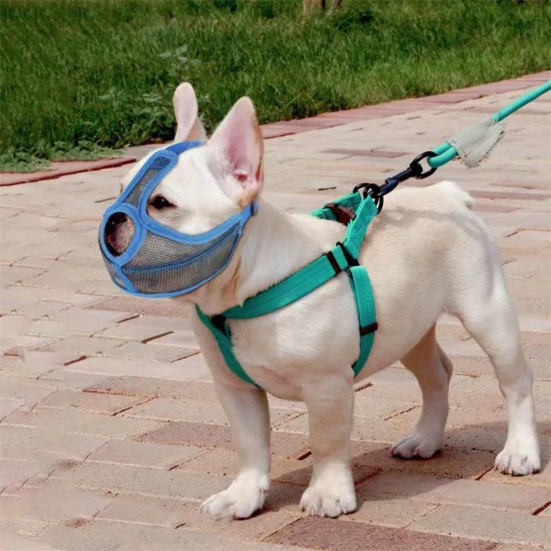 New French Bulldog Muzzle to Prevent Eating, Short-mouthed Dog Muzzle to Prevent Biting, Bulldog Special Mouth Cover Dog Mask