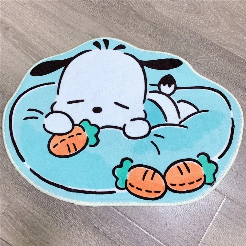 

Hello Kitty Kuromi Anime Kawaii MINISO Home Carpet Cute Cartoon Cinnamoroll Pochacco Bedroom Absorbent Mat Gifts for Girls