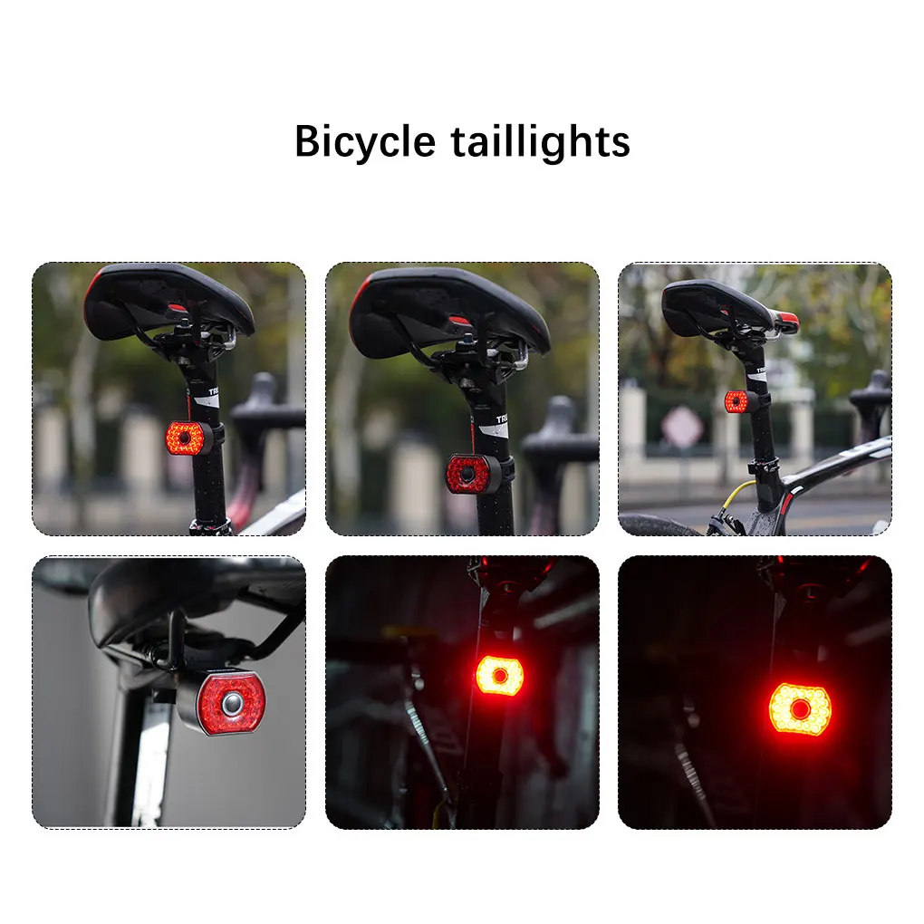 Leadbike Bike Rear Tail Light 6 Modes Adjustable Plastic Taillight Lamp