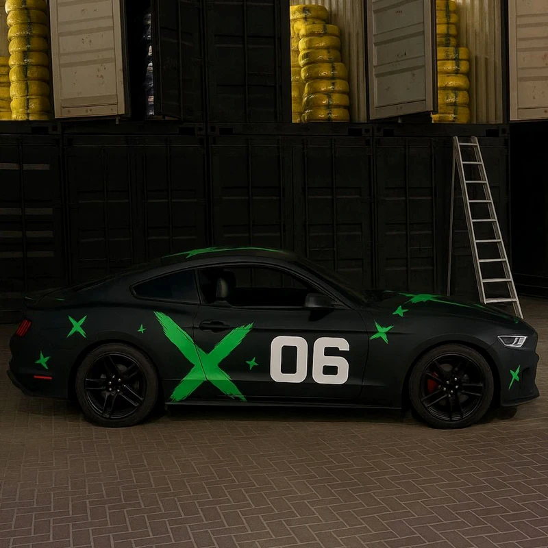 Custom Racing Design Full Body 1.52*18M PET Matte Car Wrapping Vinyl Roll Air Channel Printed Vehicle Vinyl Wrap view 3