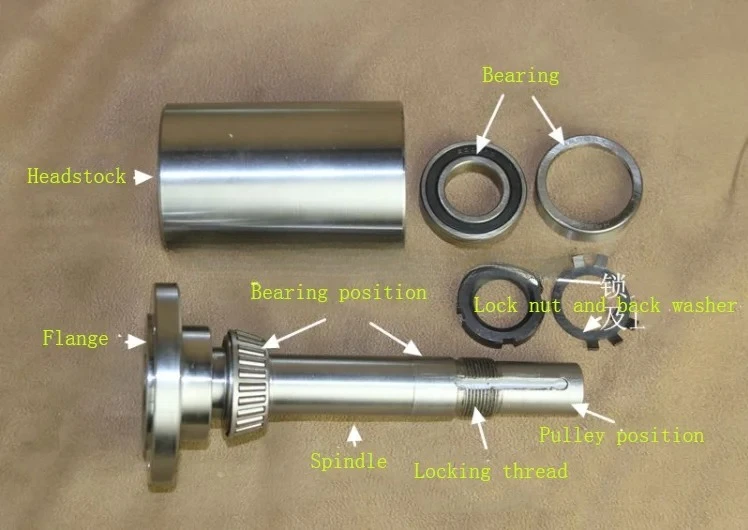 

Precision Lathe Spindle Assembly, 80-160mm Range with Reinforced Flange for Woodworking