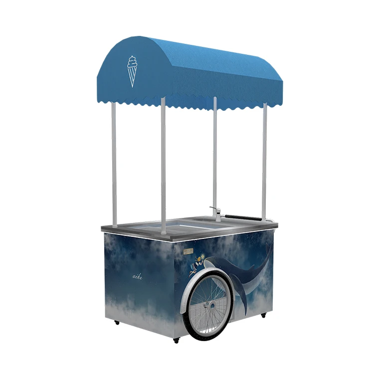 Mobile Snack Bread Food Truck Electric Cart Ice Cream Food Trailer Icrecream Refrigerator With Battery