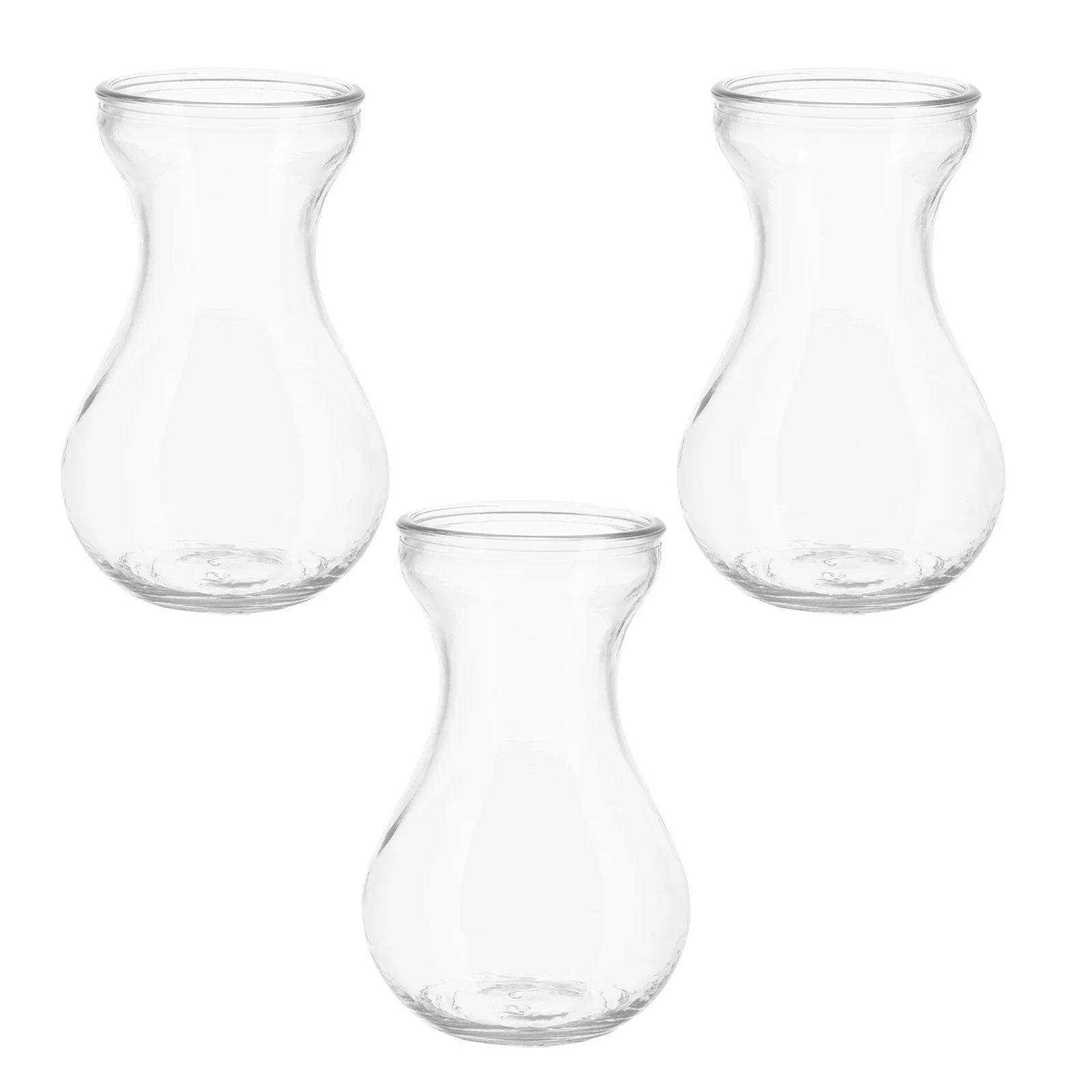 

3Pcs Clear Glass Vase Mini Flower Bulb Planter Home Table Centerpiece Decorative Flowerpot Bulb Glass Vase Desktop Flower Holder