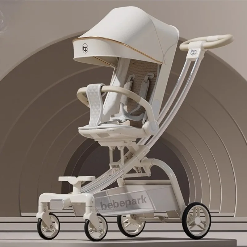 

Portable Travel Stroller Children's Lightweight Stroller Foldable Baby Stroller High Landscape Baby Carriage 360° Rotatable Seat