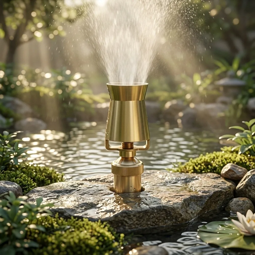 Fountain Nozzle Made of Solid Brass with Precision Guide Cylinder G 1 Inch Thread for Stable High-Performance For Water Jets