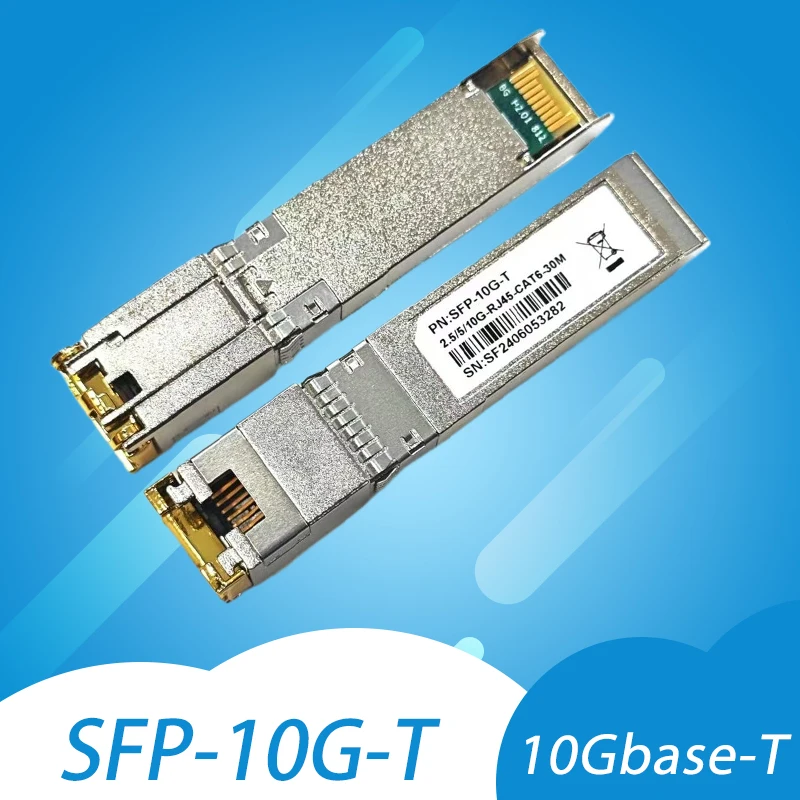 Émetteur-récepteur 10GBase-T SFP+ vers RJ-45, module CAT6a Ethernet en cuivre 2.5G 5Gbe SFP+, jusqu'à 30 mètres, pour Cisco SFP-10G-T, Mikrotik