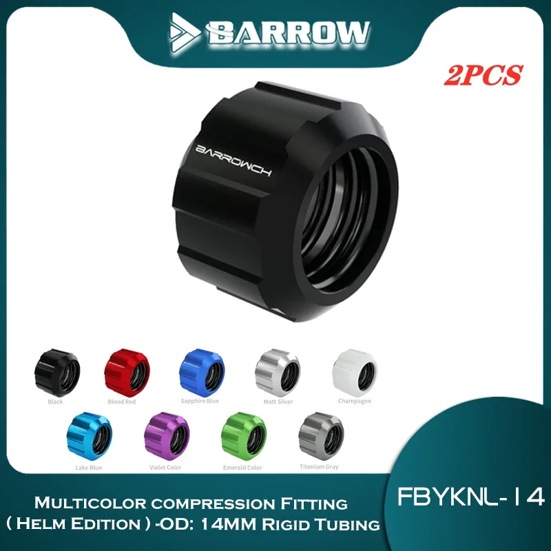 

Barrowch 2PCS Water cooling Fitting For OD14/16MM Rigid Tubing For Hard Tube Fitting FBYKNL-14 16