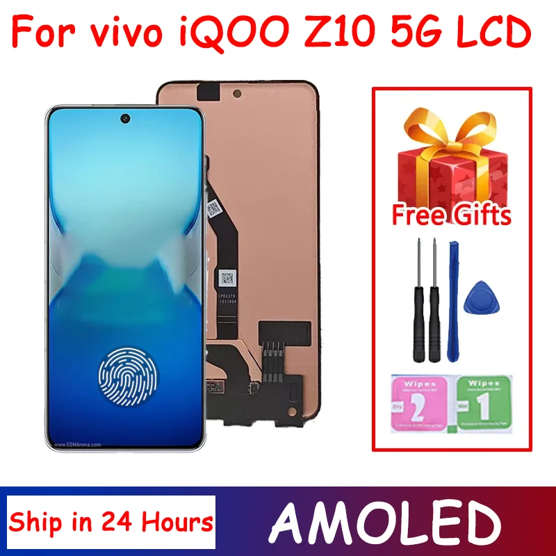 6.77'' AMOLED For vivo Iqoo Z10 Display For vivo Iqoo Z10 5G LCD Display Touch Screen Digitizer Assembly Replacement